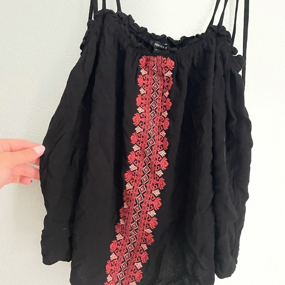 Forever 21 tie fall tank top
